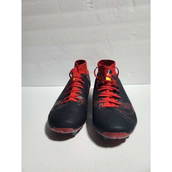 Nike Men size 8 Mercurial Superfly Customized YAVI Black and RED Soccer Cleats - Picture 7 of 11